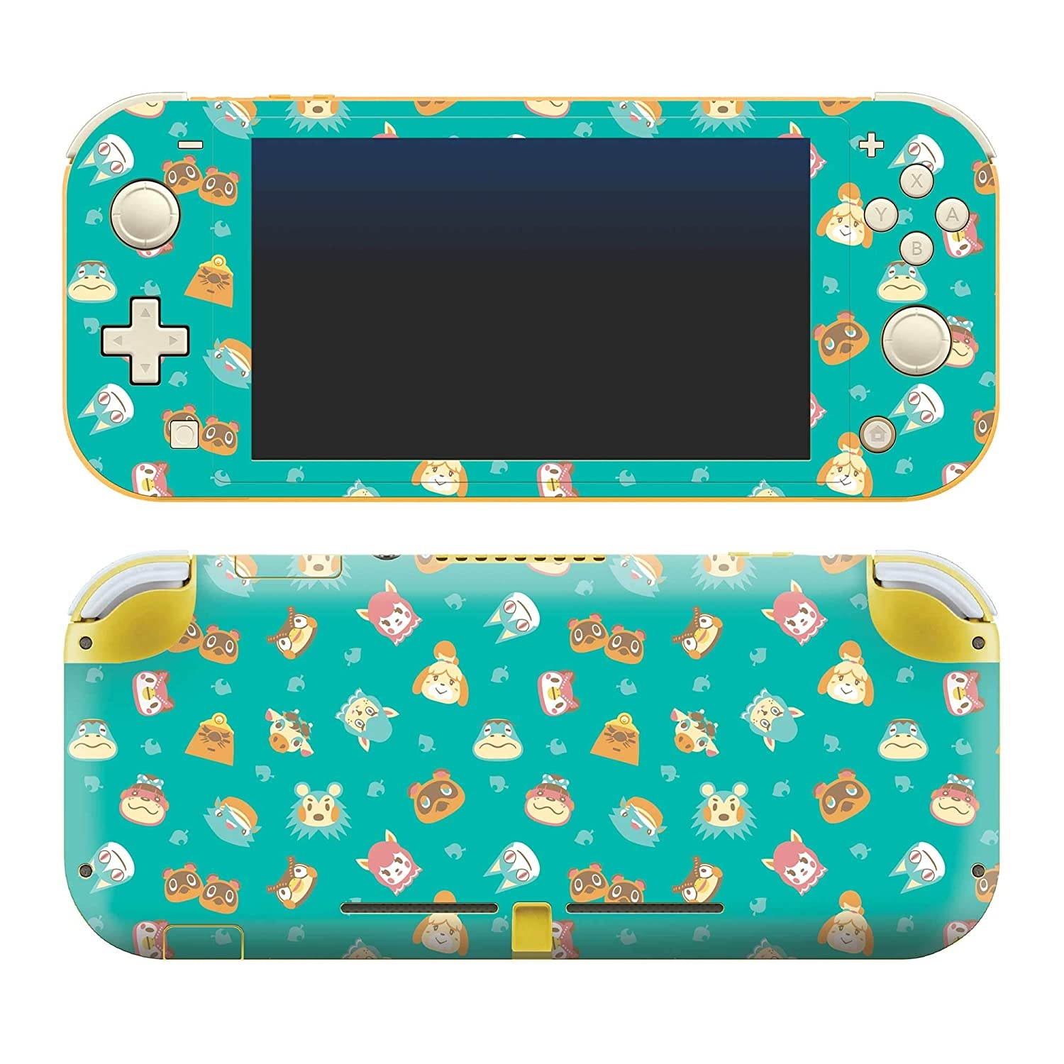 Controller Gear Authentic and Officially Licensed Animal Crossing: New Horizons - Teal Icons - Nintendo Switch Lite Skin - Not Machine Specific