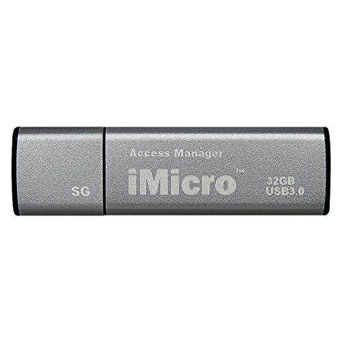 iMicro USB 3.0 Password Protection Flash Drive Sliver Grade 32GB (Silver Grey)