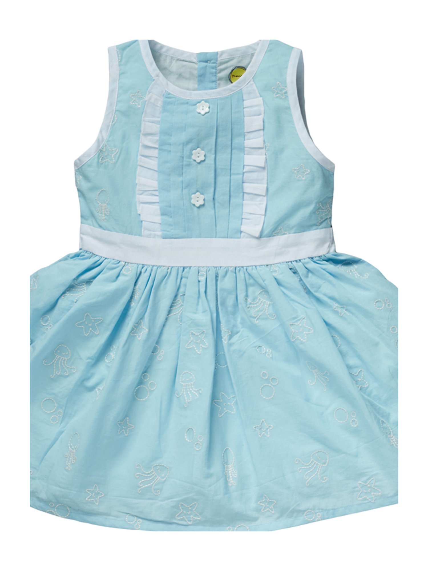 Pranava Kids Angel Falls Cotton Embroidered Dress
