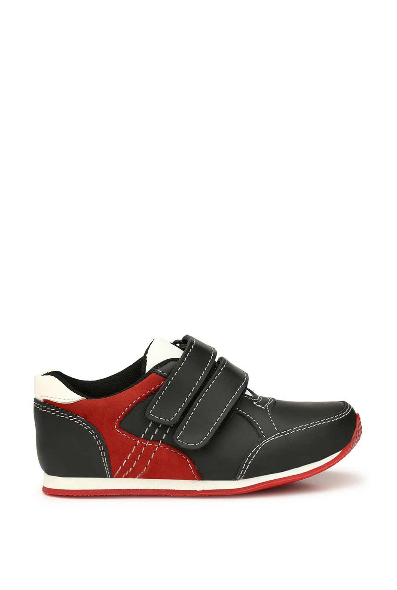 Tuskey Kids Black Leather Sneakers