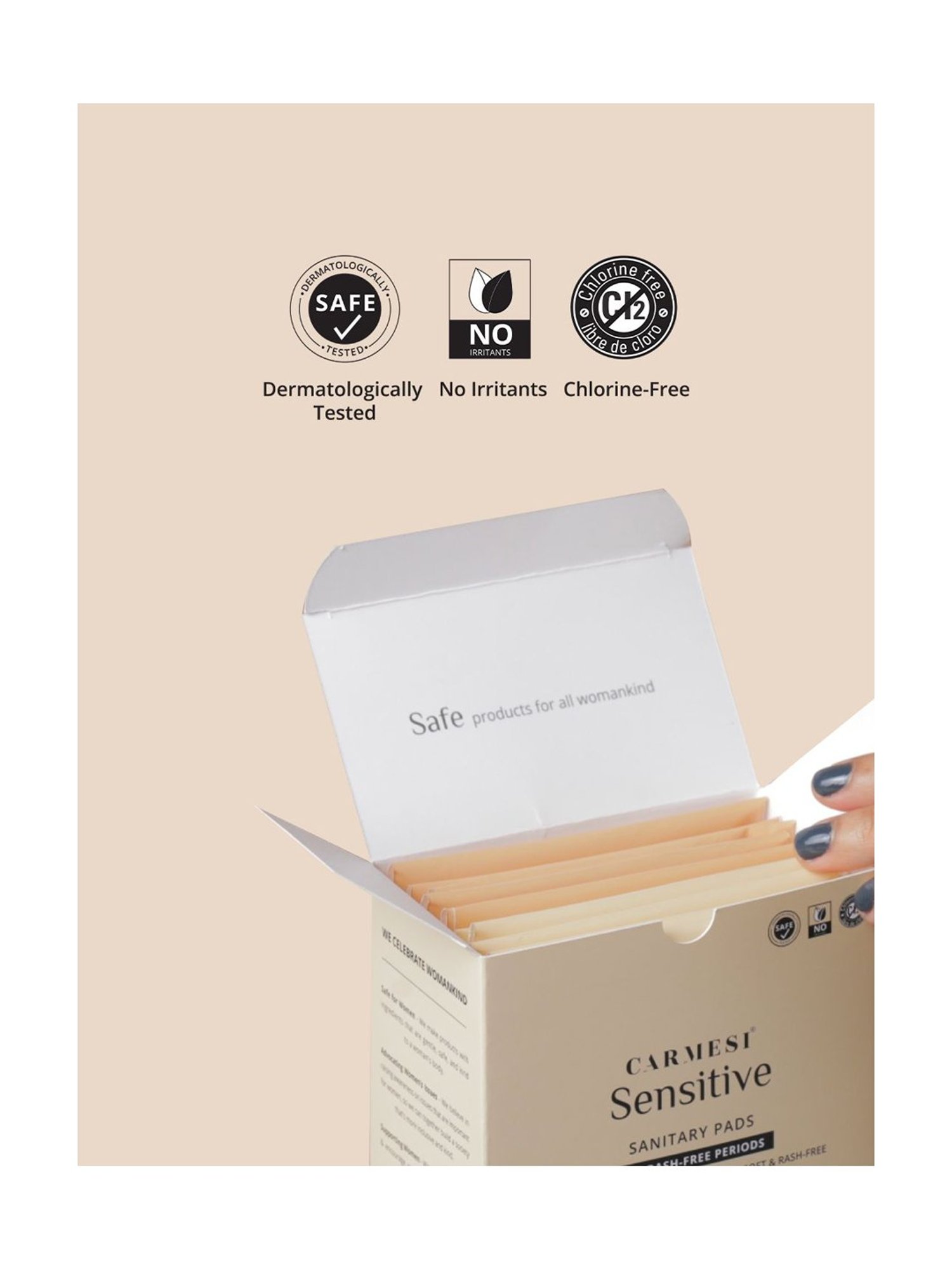 CARMESI Sensitive - 30 Pads - 15 Large + 15 XL