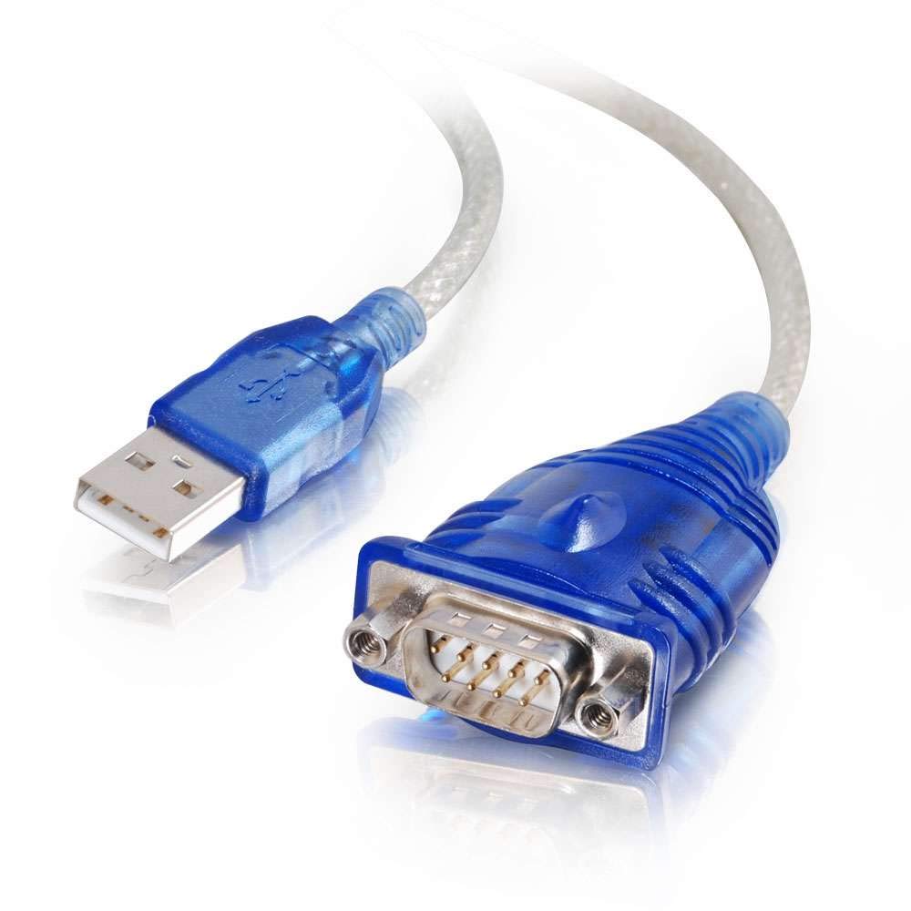 26886 USB to DB9 Serial RS232 Adapter Cable, Blue (1.5 Feet, 0.45 Meters)