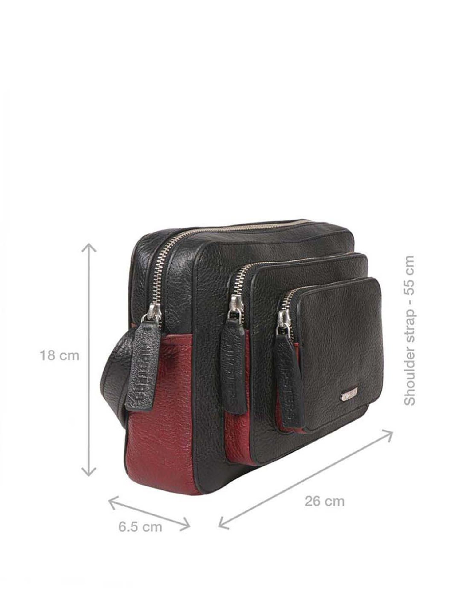 Hidesign Hipsters Black Vibes 03 Solid Small Sling Handbag