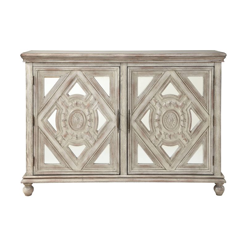 Alessandra 2 Door Credenza Ivory - Treasure Trove Accents