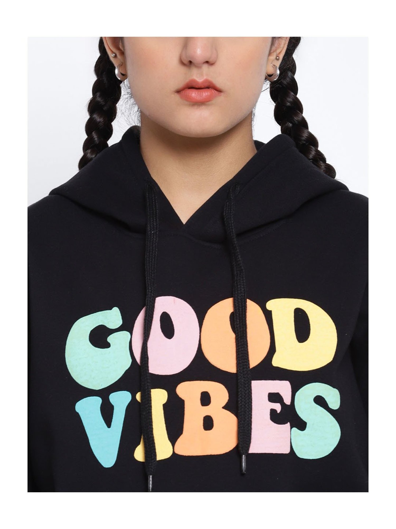 Lil Tomatoes Kids Black Graphic Print Full Sleeves Sweatshirt