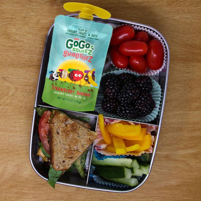 GoGo squeeZ Kids' SmoothieZ, Strawberry Banana - 4oz/4ct