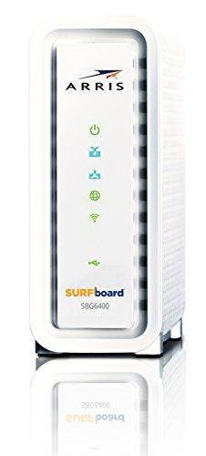 ARRIS SURFboard N300 DOCSIS 3.0 Cable Modem Router (SBG6400) Certified with Comcast Xfinity, Time Warner Cable, Charter, Cox, Cablevision, and more (White Retail Packaging)