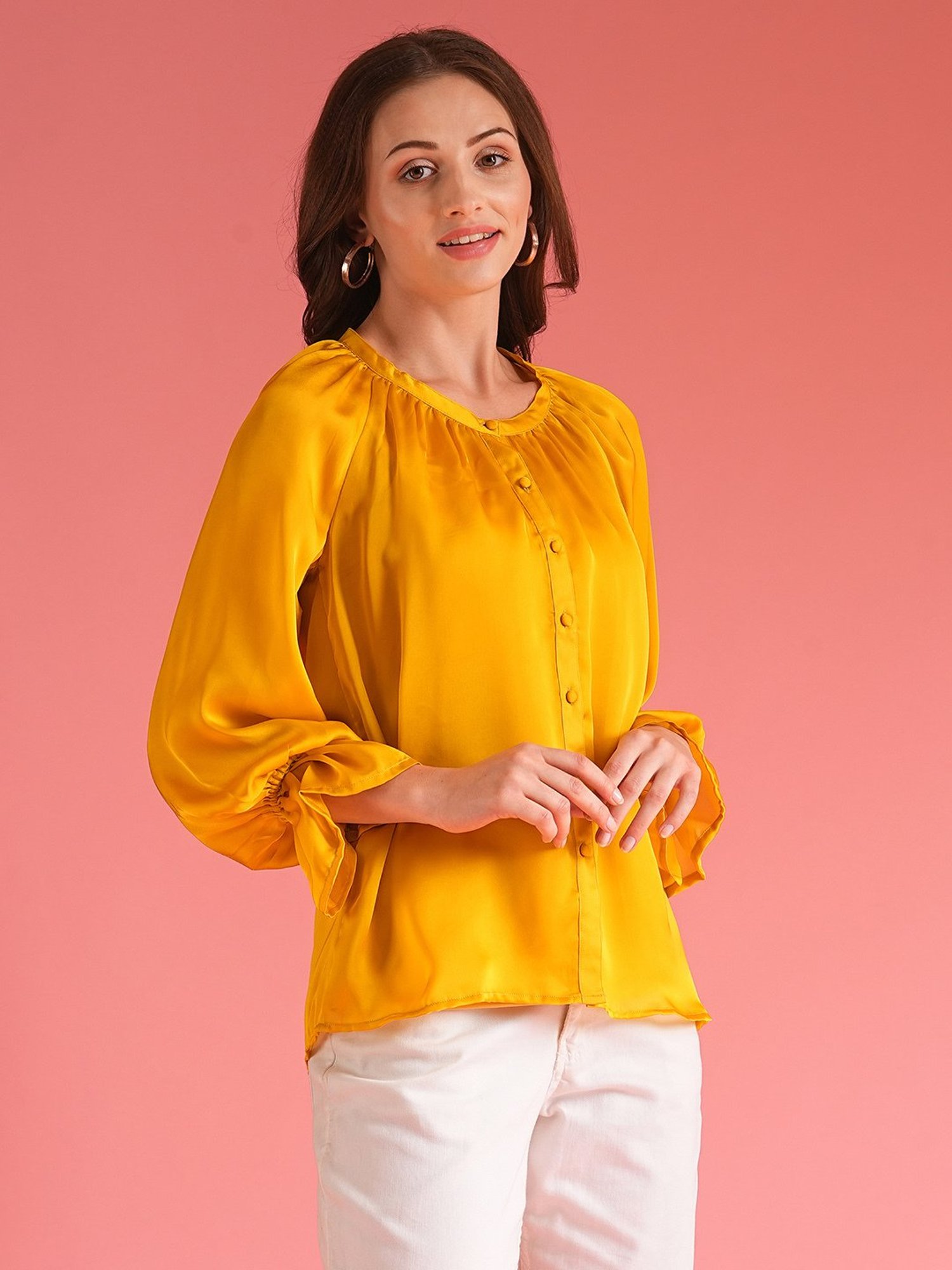Globus Yellow Relaxed Fit Top