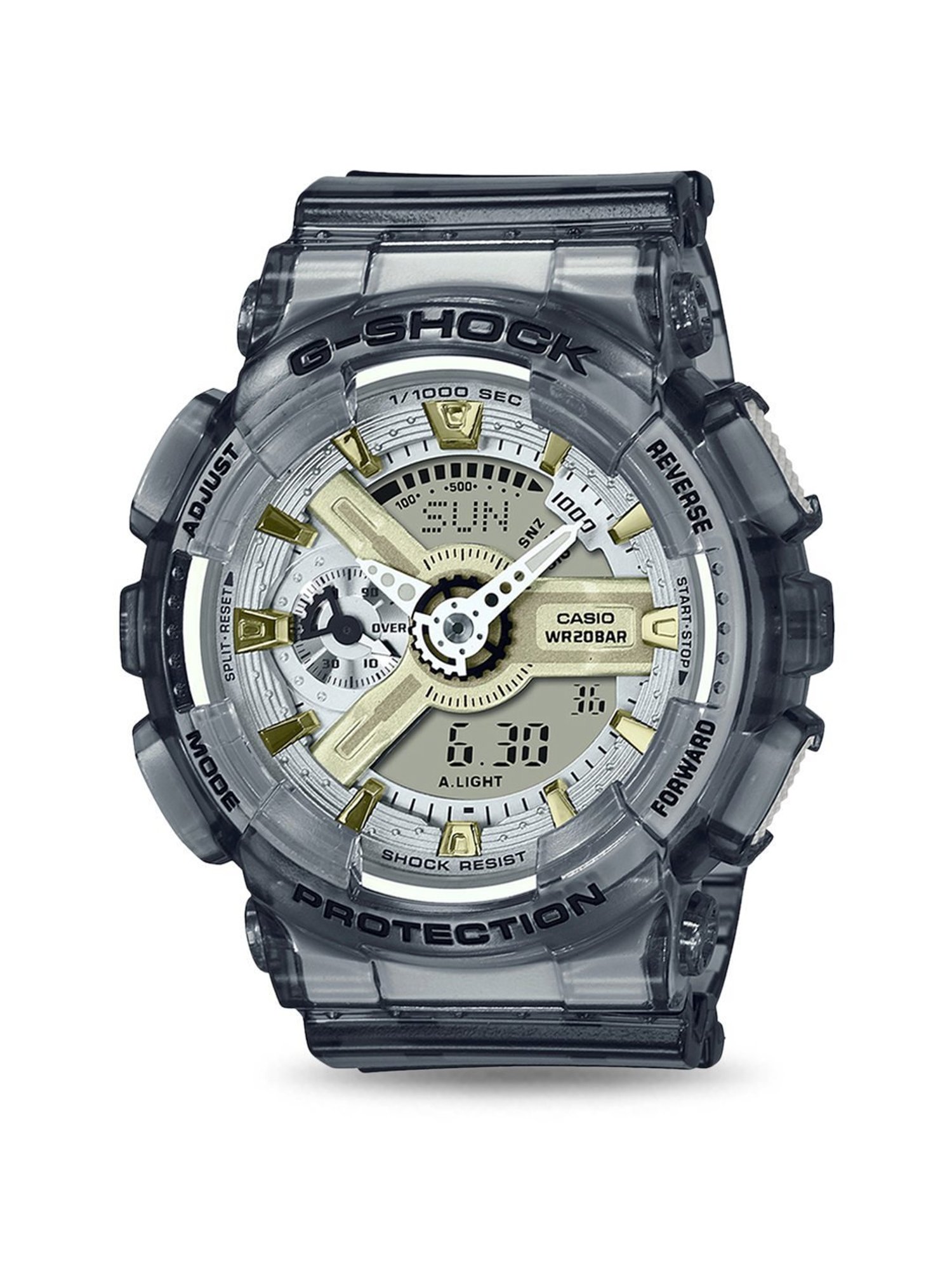 Casio G-Shock GMA-S110GS-8ADR Gray Analog-Digital Dial Grey Resin Strap Women's Watch G1224