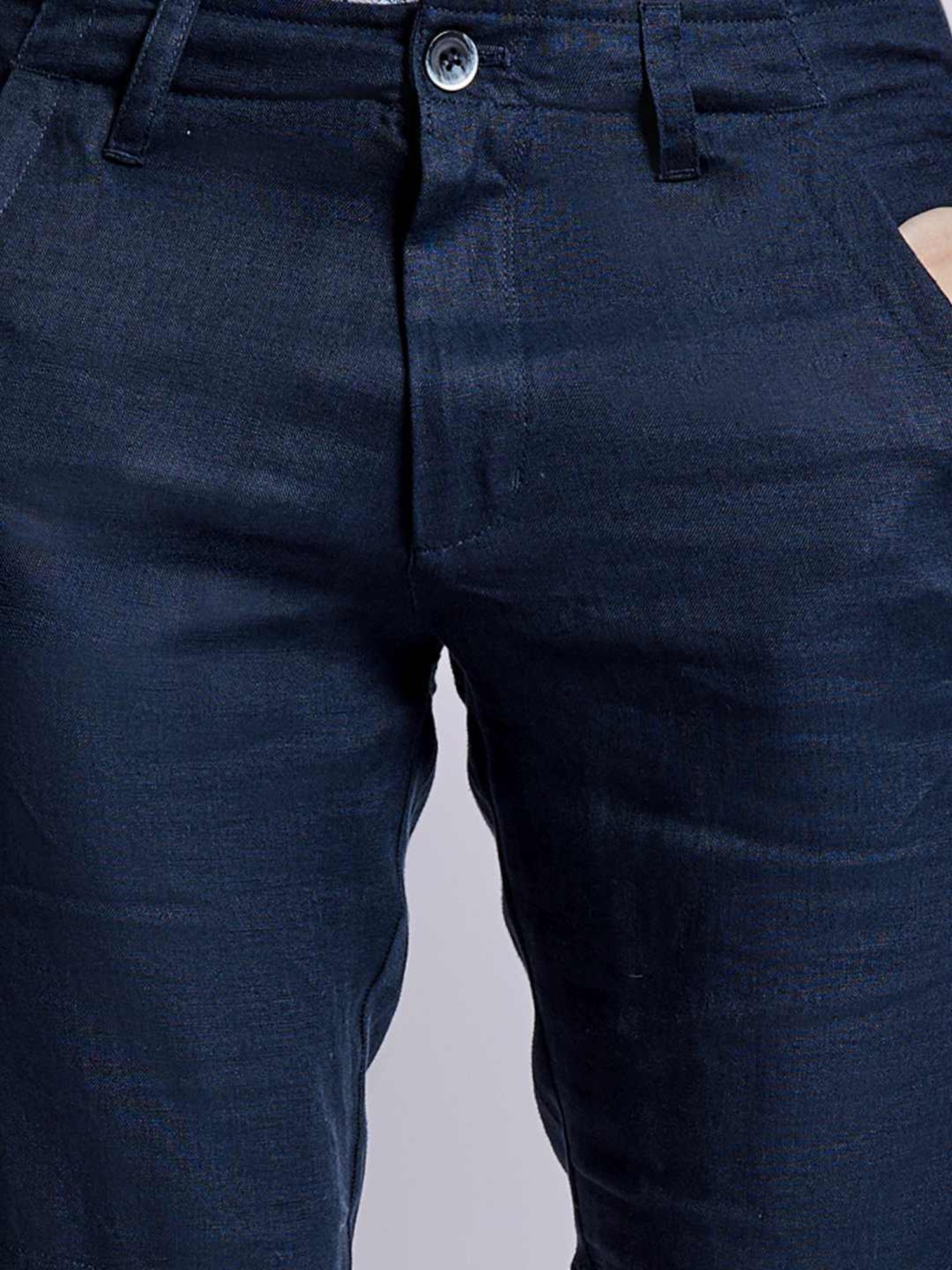 Bruun & Stengade Blue Linen Regular Fit Shorts