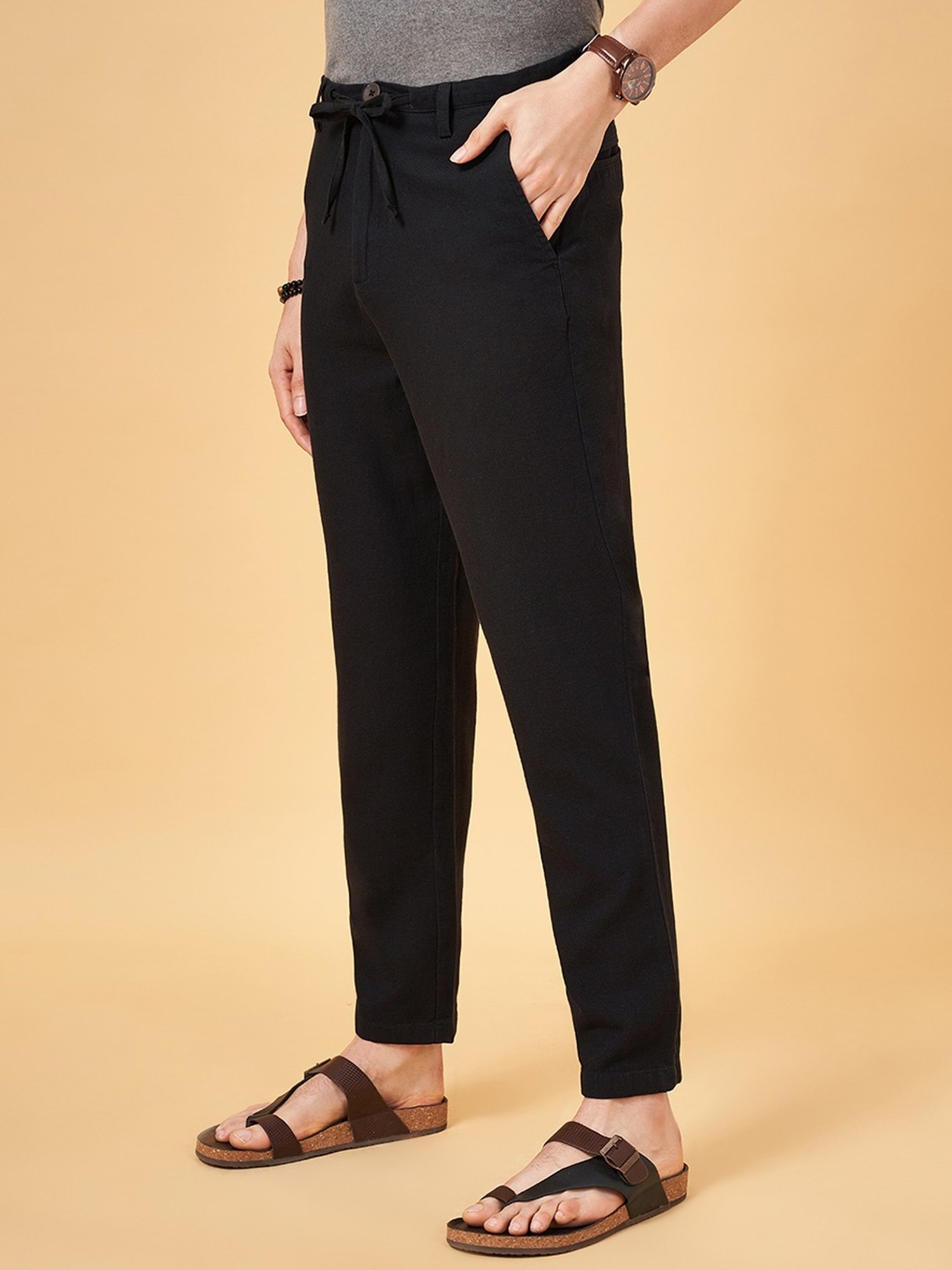 7 Alt By Pantaloons Cocoa Brown Comfort Fit Trackpants