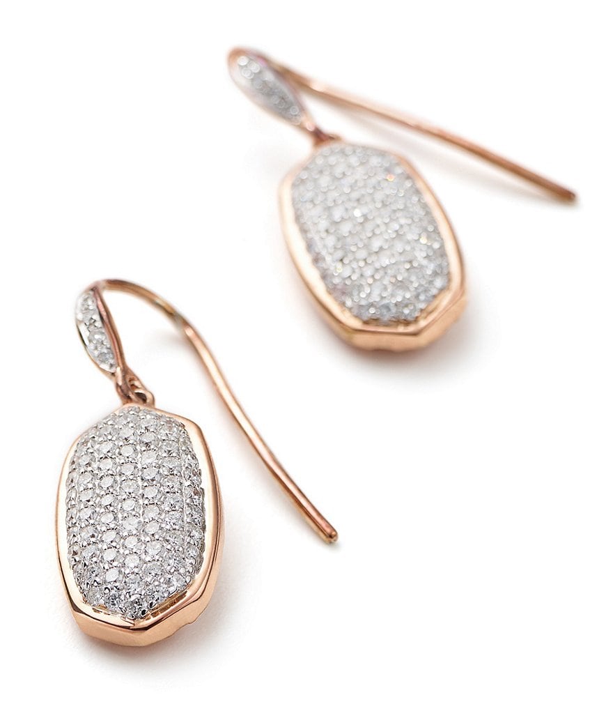 Kendra Scott Lee Earrings In Pave Diamond And 14K Gold