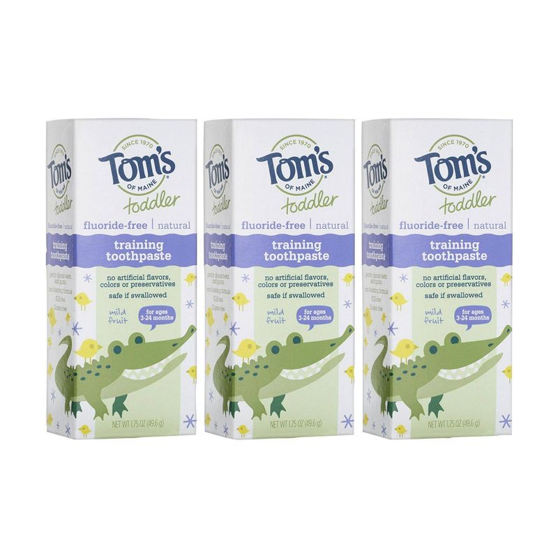 Tom's of Maine Mild Fruit Natural Toddler Training Toothpaste - 3pk/1.75oz