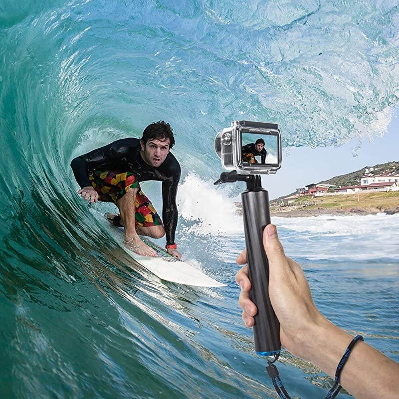 F2 Waterproof Floating Carbon Fiber Selfie Stick Compatible for GoPro MAXHero9876543 Plus321DJI OSMO Action
