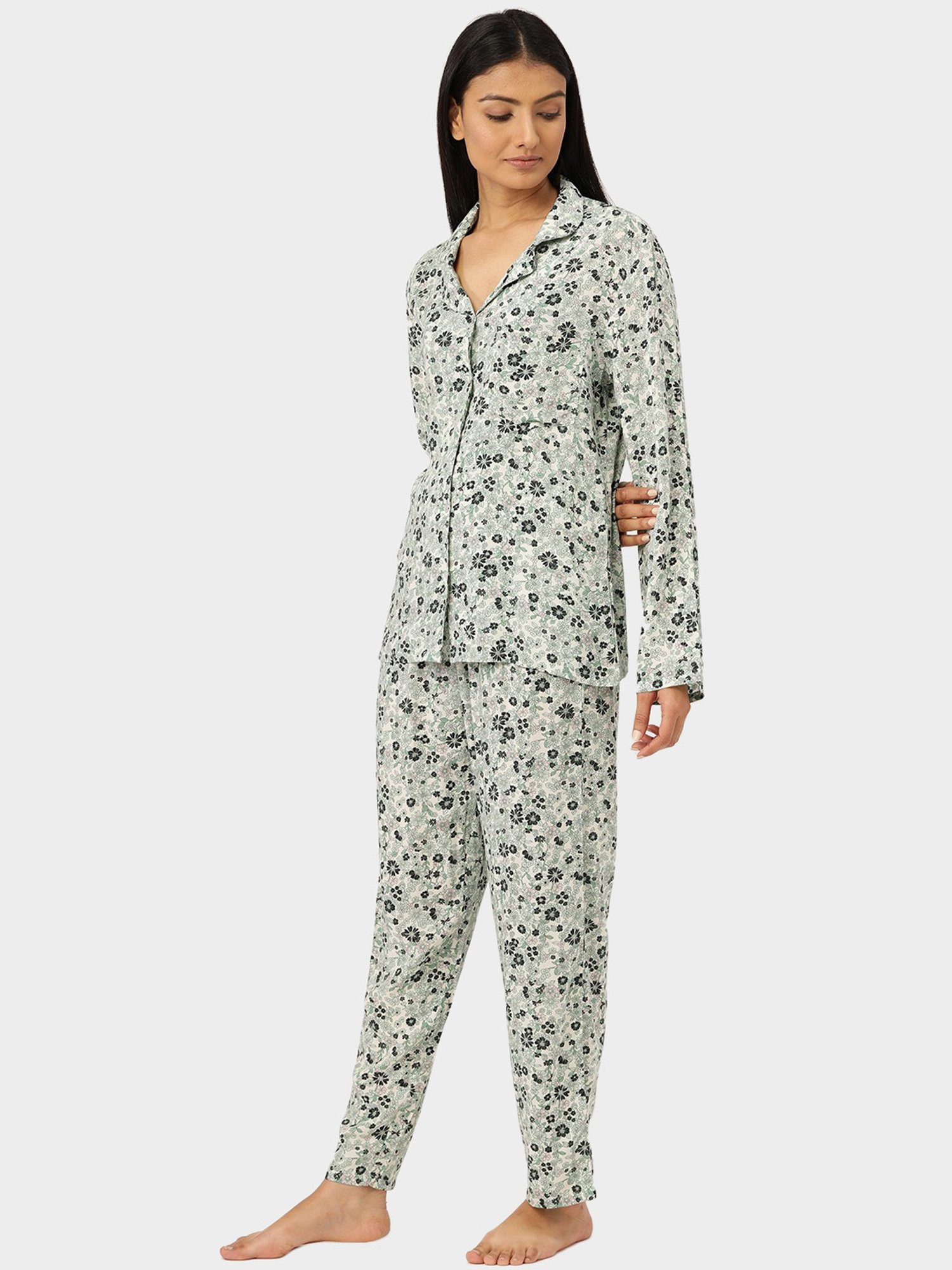 Hancock Multicolor Printed Night Suit