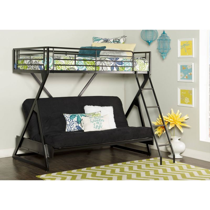 Conrad Futon Loft Bed Black - Powell Company