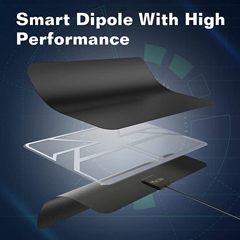 Indoor Amplified HD TV Antenna Up to 45 65 Mile Range Support 8K 4K 1080p VHF UHF Free view Television Local Channels for All Indoor TVs with Longer 165ft Coax Cable