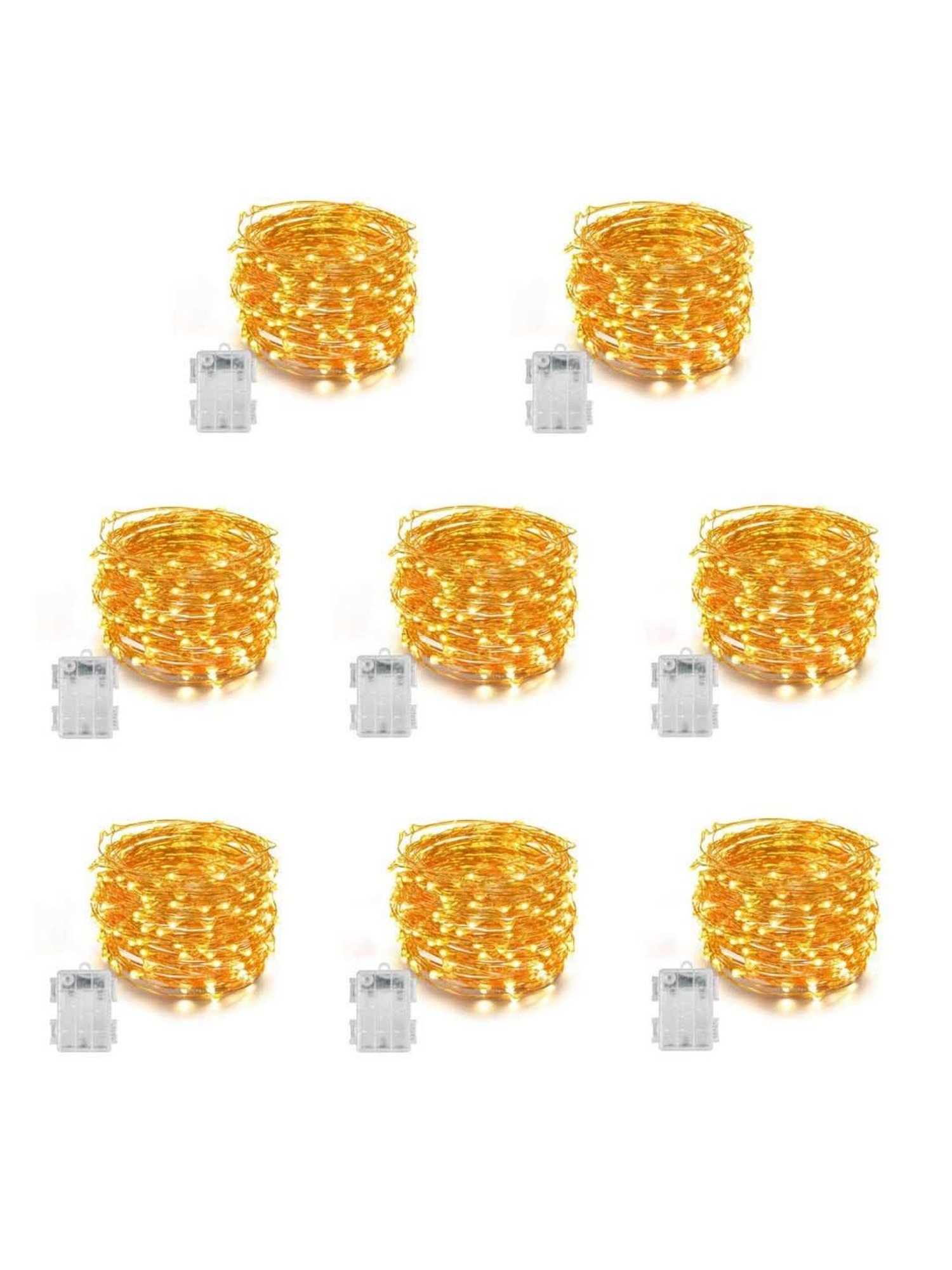 Homesake Yellow Copper 50-Led Fairy String Lights - Set of 8