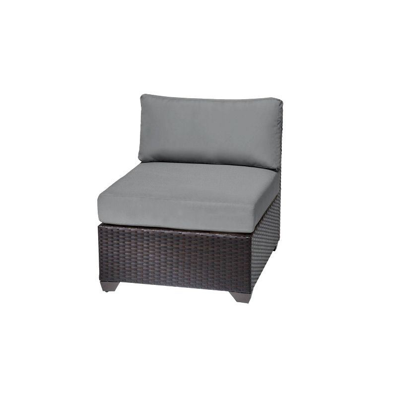 New Boston 8pc Seating Set Gray Frame Sunbrella Spectrum Denim Fabric - La-Z-Boy