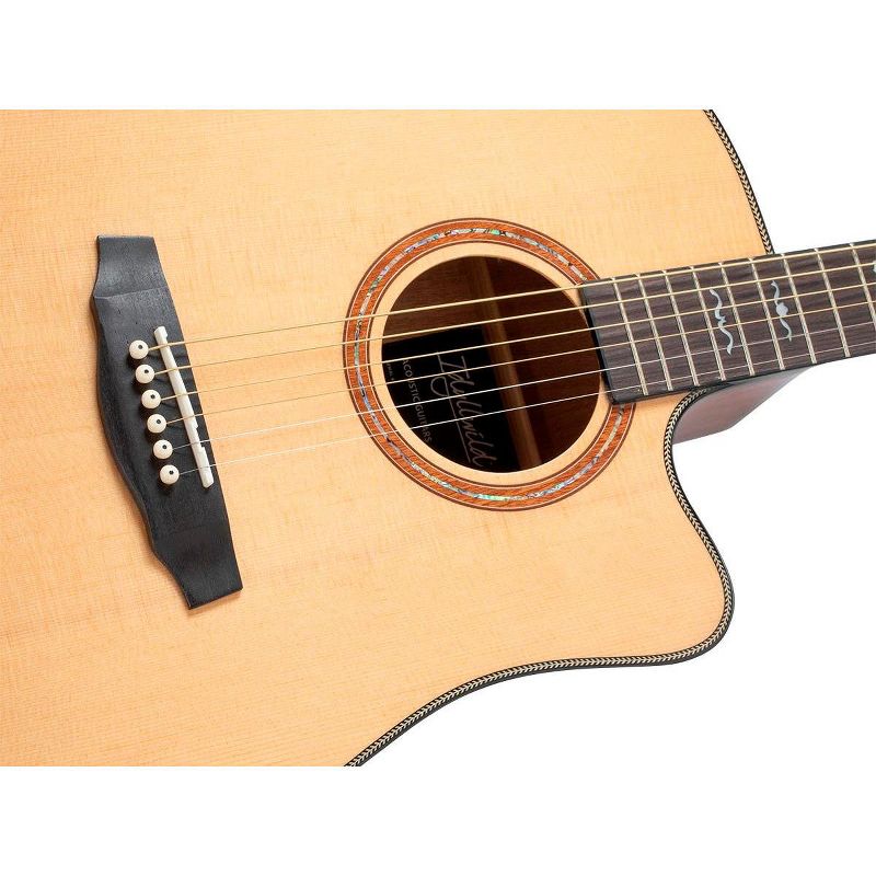 Monoprice Solid Top Acoustic Guitar - Spruce with Fishman Pickup Tuner and Protective Gig Bag - Idyllwild Series
