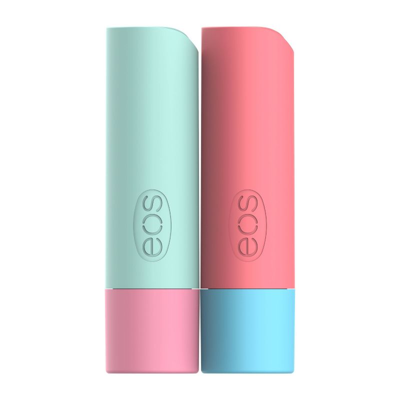 eos Flavor Lab Lip Balm Sticks - Watermelon Frose and Lychee Martini - 2pk/0.28oz