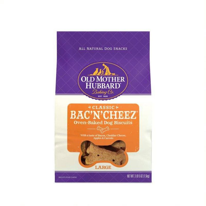 Old Mother Hubbard Classic Crunchy Bac'N'Cheez Biscuits Large Oven Baked Dog Treats - 3lb - 5oz