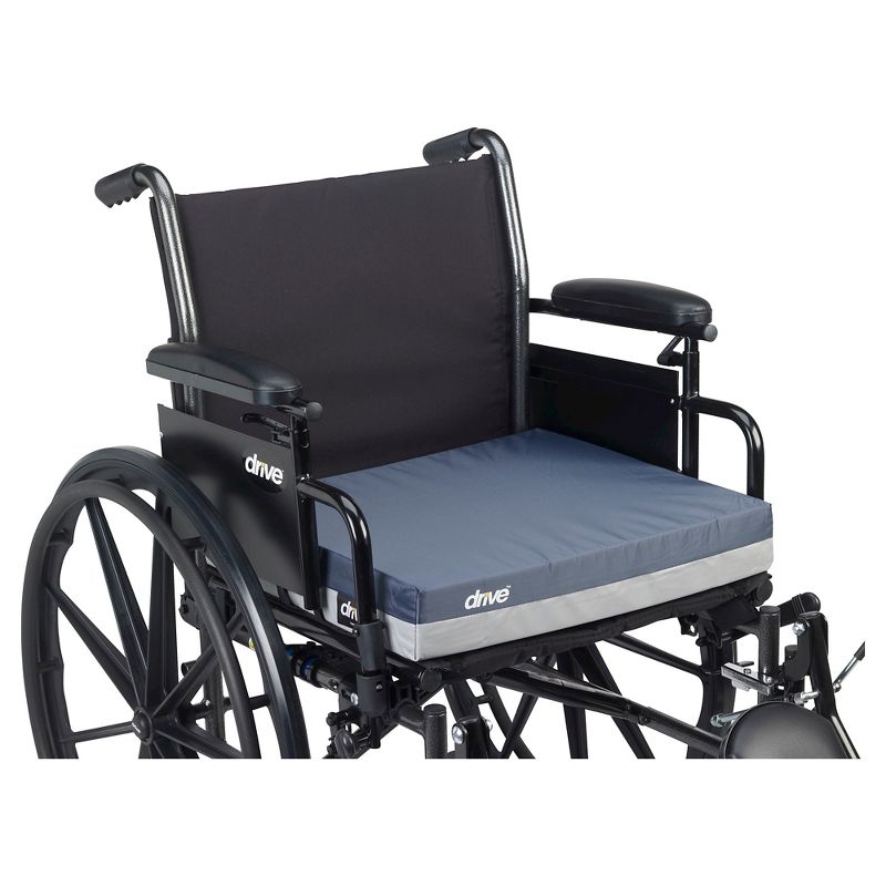 Drive Medical Gel "E" Skin Protection Wheelchair Seat Cushion, 18" x 16" x 3"