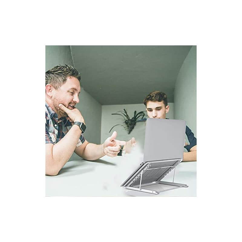 Tablet Stand, Foldable Ventilated Holder ,Portable Desktop Stand, Universal Lightweight Ergonomic Tray Cooling Stand for All 10-14 inches Notebook/Tablet