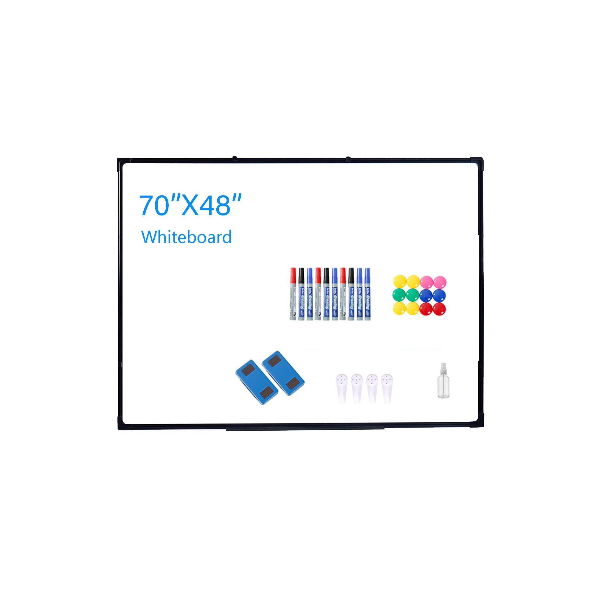 Contempo Magnetic 8.5" x 11" Dry Erase Board, White Frame, Magnet and Marker Included