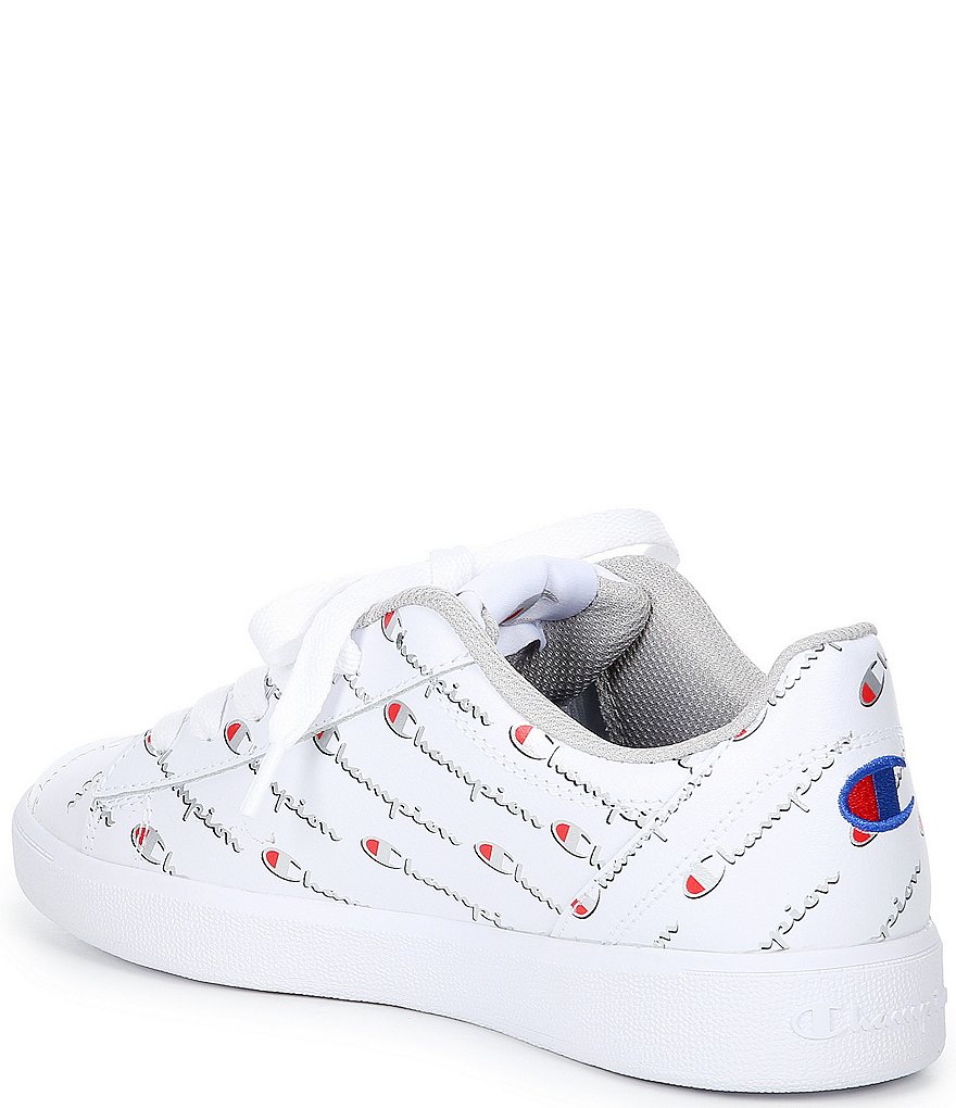 Champion Women's Pure Script Logo Leather Lifestyle Sneakers