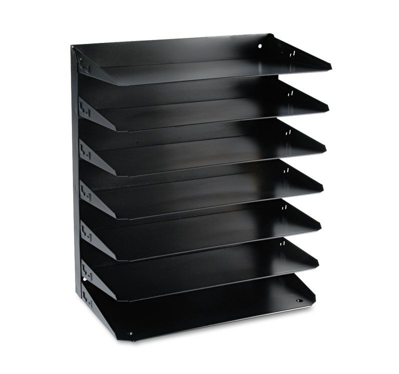 Steelmaster Multi-Tier Horizontal Legal Organizers Seven Tier Steel Black 2647HLBK