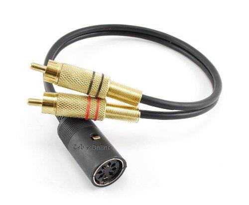 CablesOnline 1ft B&O Din-7 Female to 2-RCA Male Bang & Olufsen Audio Adapter (BO-404)