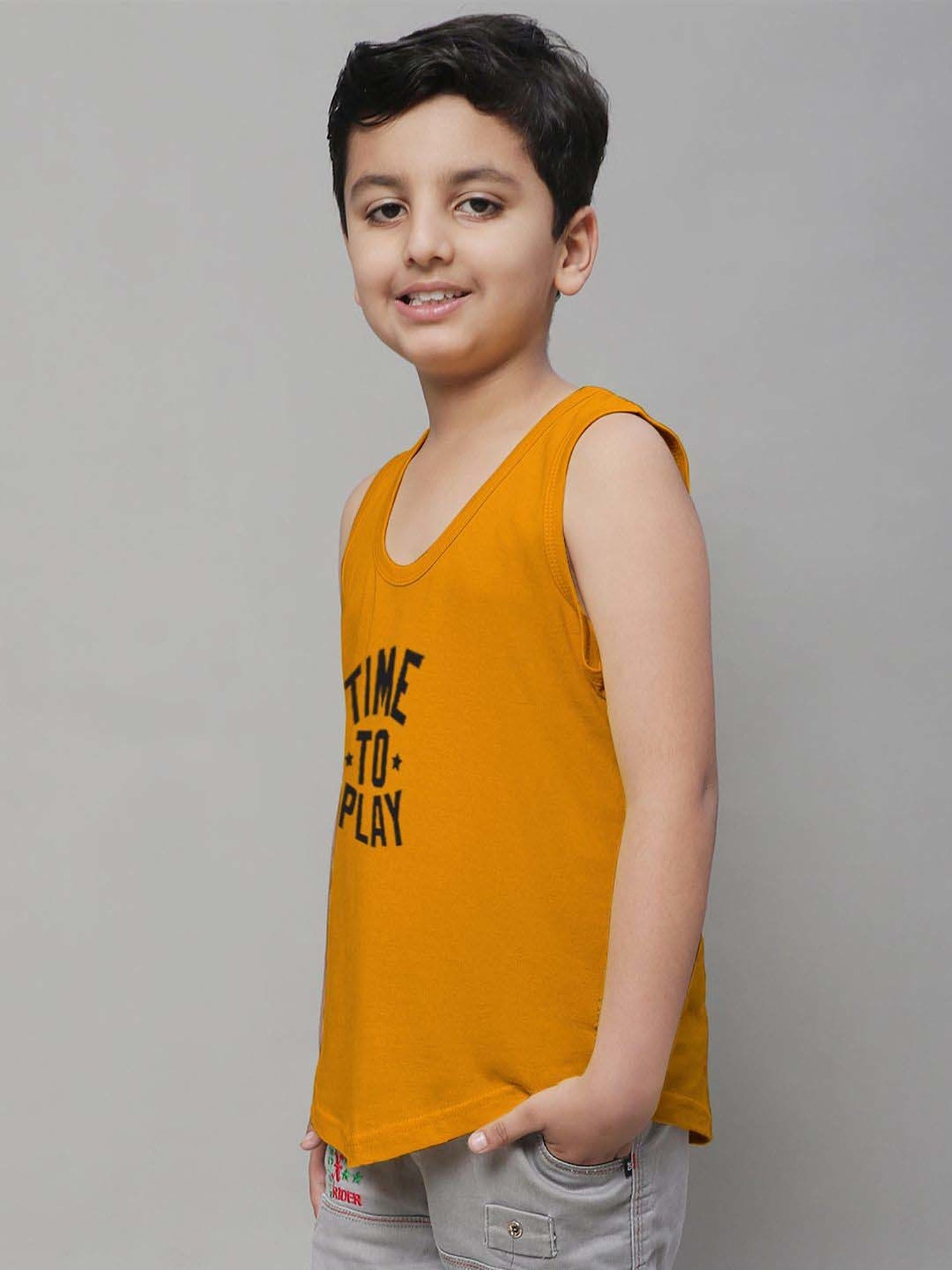 Palm Tree Kids White Printed Vest