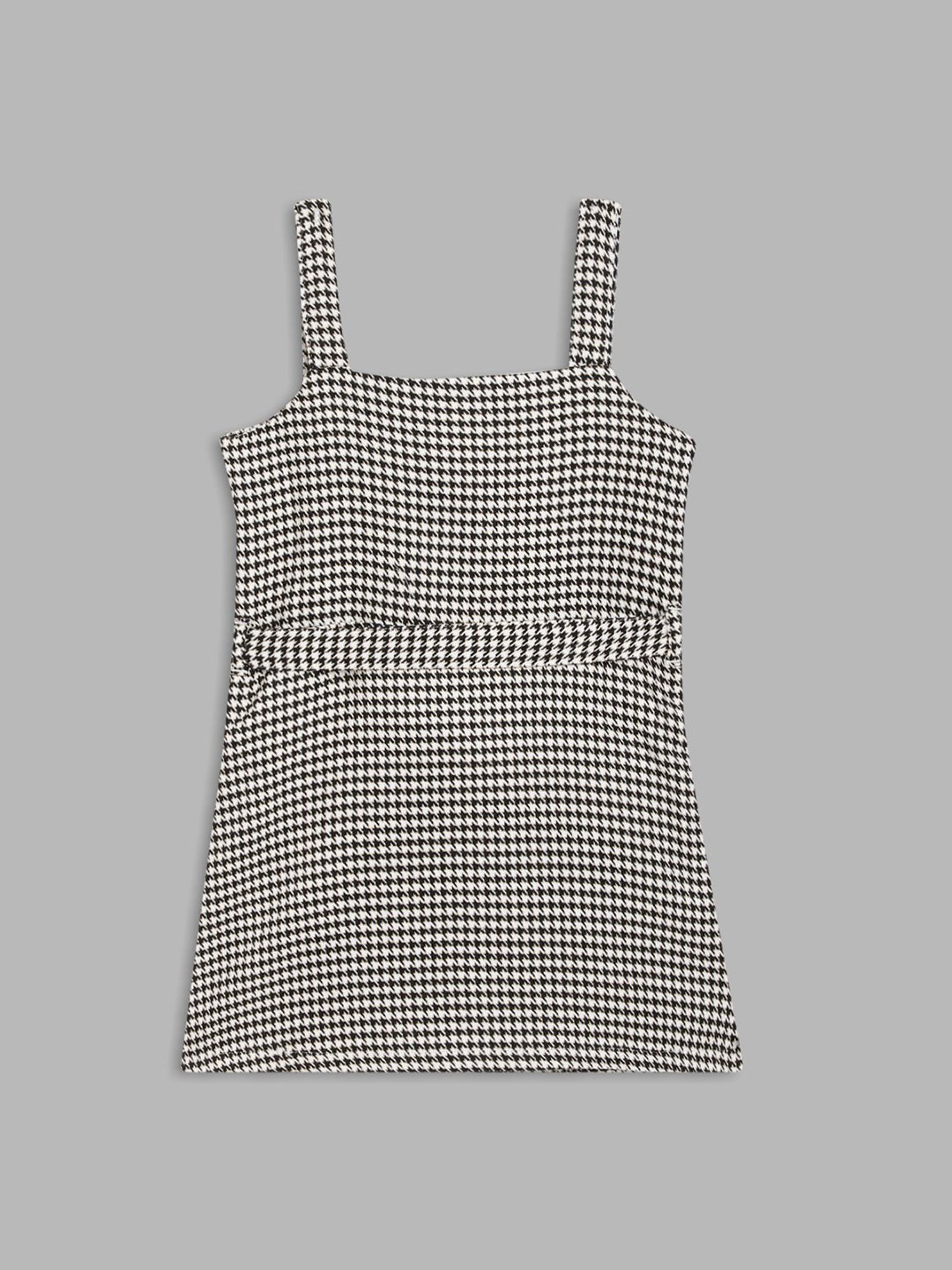 Elle Kids Black & White Checks Dress