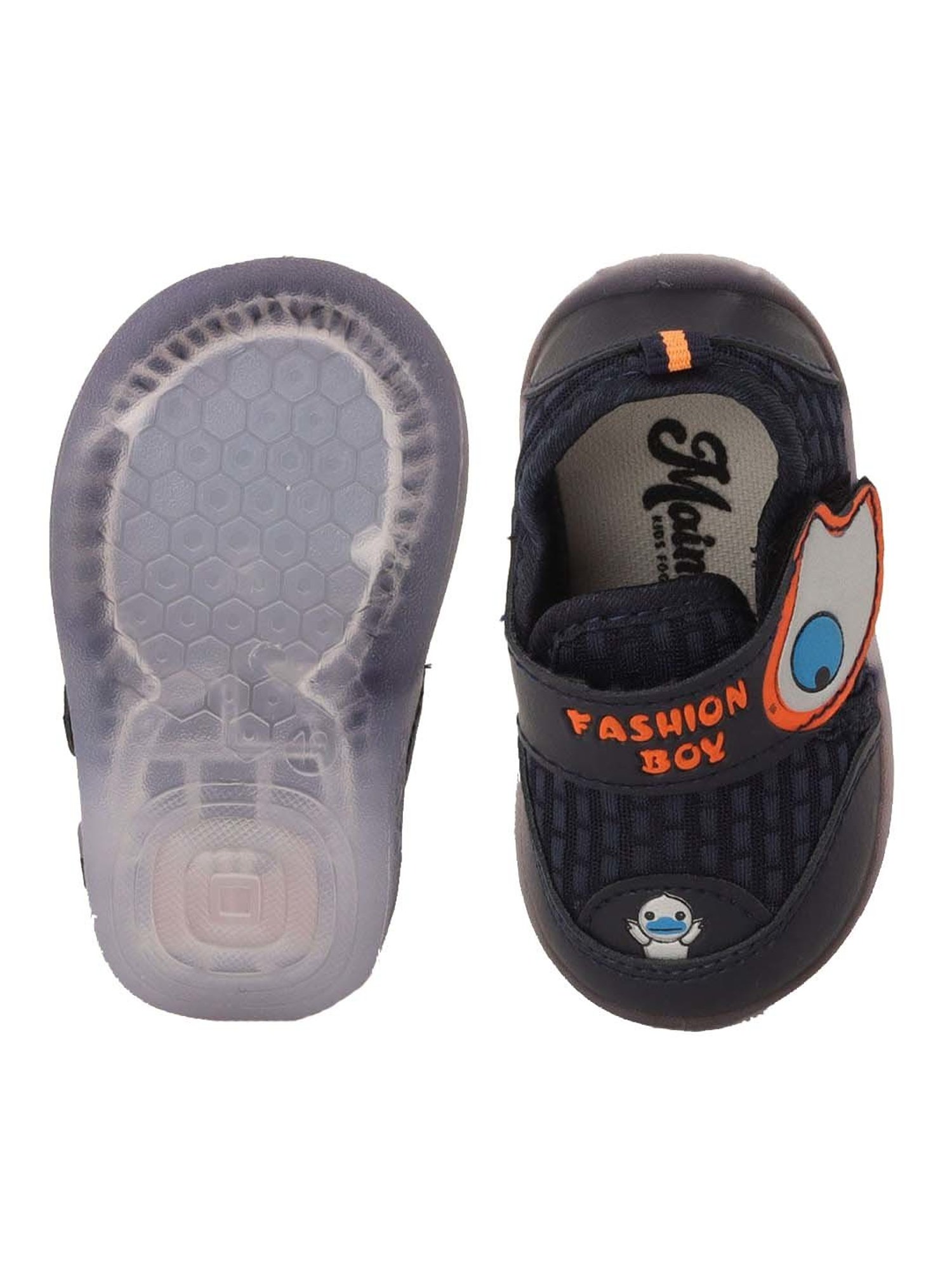 Priaansha Kids Blue & Orange Casual Sneakers