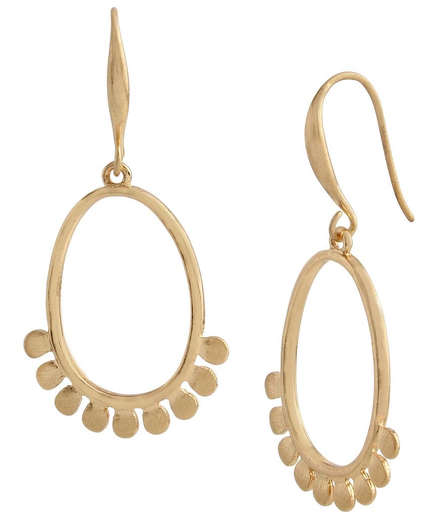 Robert Lee Morris Soho Scalloped Oval Drop Earrings