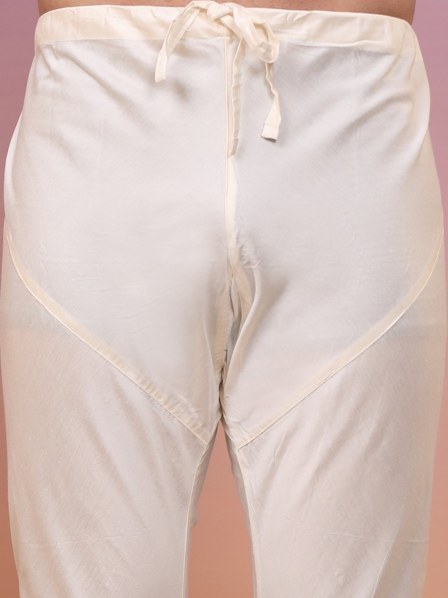 KISAH Green & White Regular Fit Self Pattern Kurta Set With Jacket