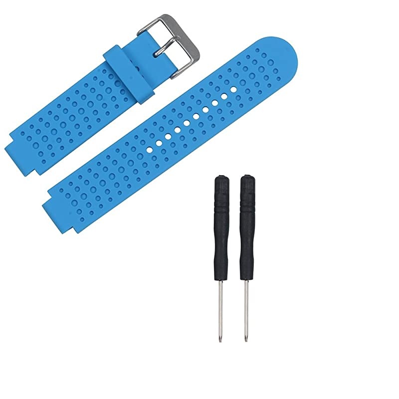 Band Compatible with Garmin Forerunner 25 GPS Running Watch Wristband Fitness Tracker for SmartphoneMans Strap Sky Blue