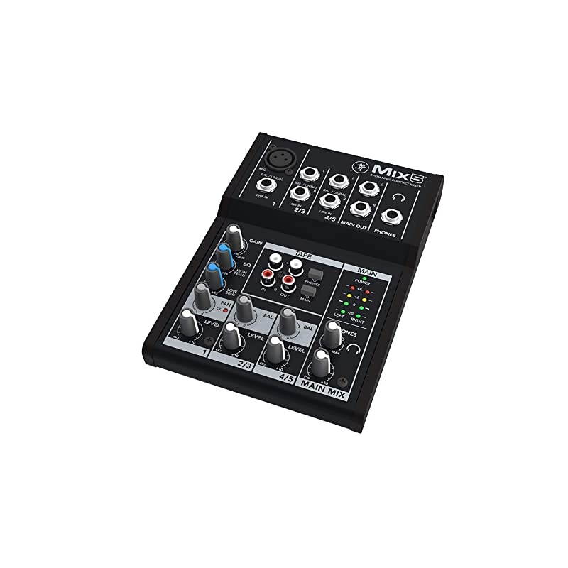 Mix Series, 5-Channel Compact Mixer with Studio-Level Audio Quality (Mix5)