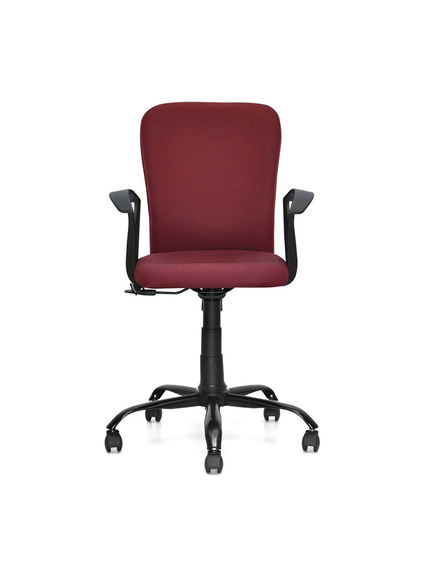 Nilkamal Lusaka Maroon Fabric Ergonomic Mid Back Office Chair with Height Adjustable