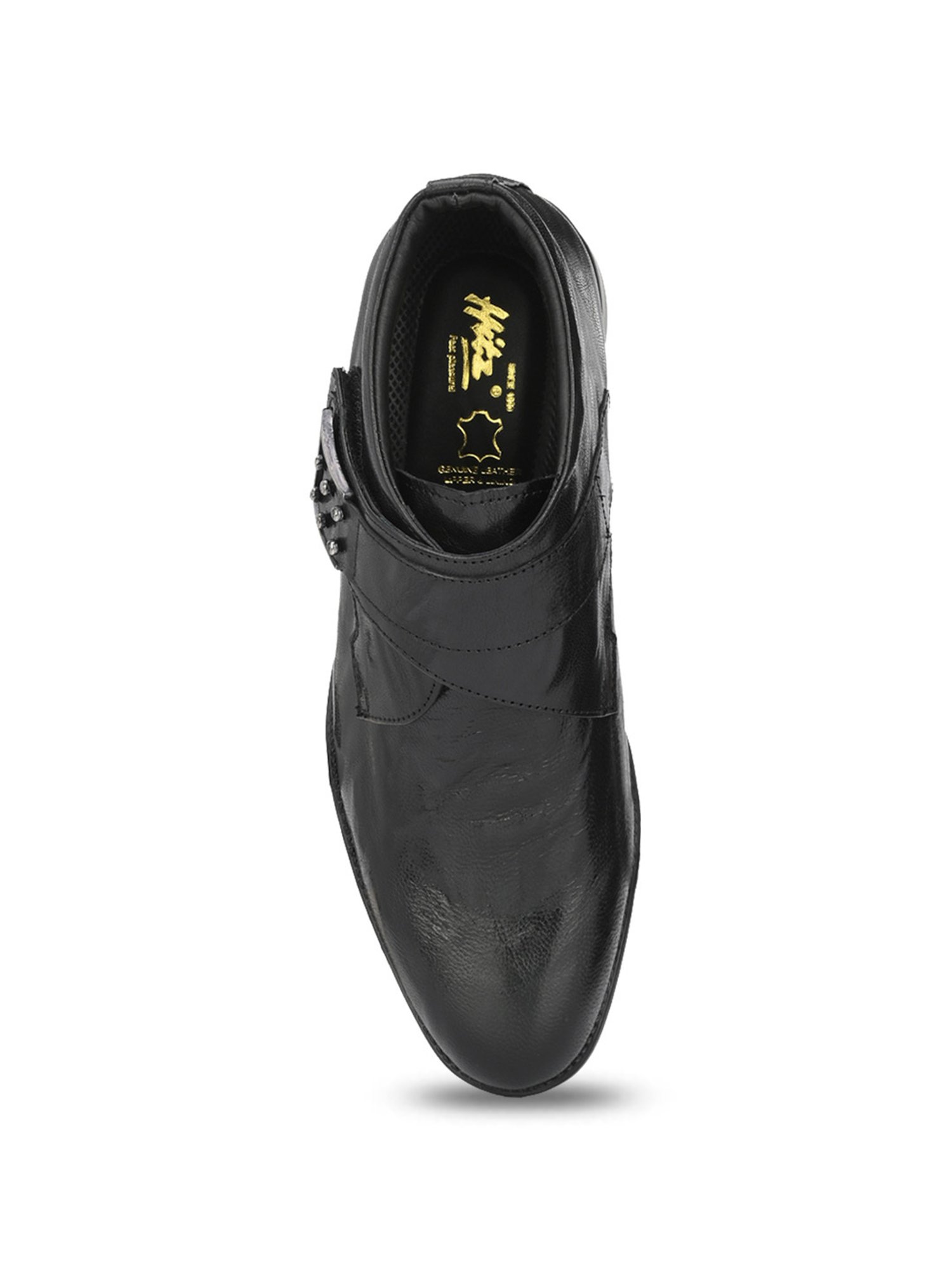 Hitz Men's Black Monk Shoes