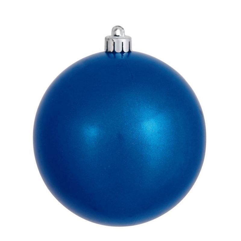 Vickerman 3" Blue Candy Ball Ornament UV Coated Drilled Cap