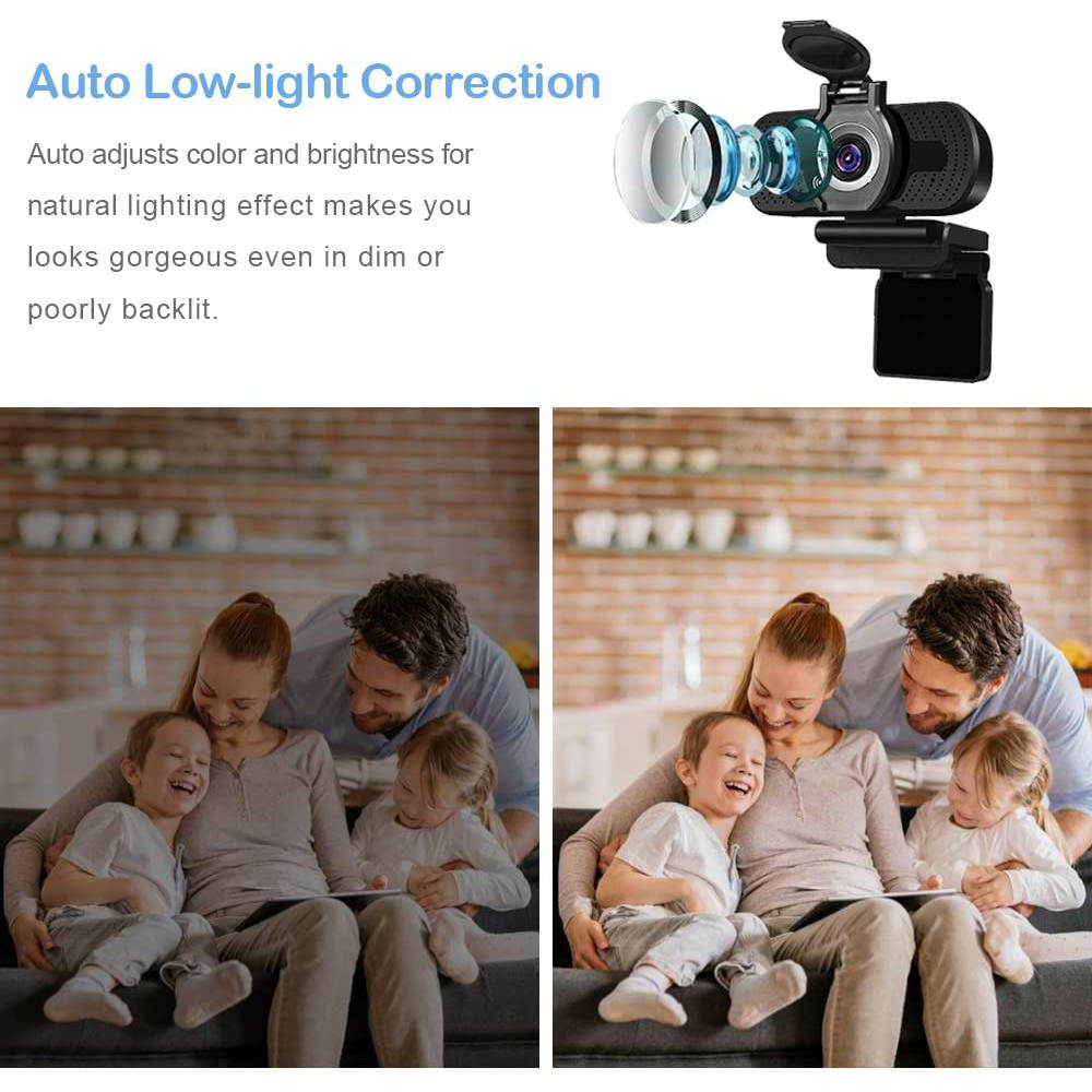 1080P Webcam with Microphone & Privacy Cover - NexiGo 110-degree Wide Angle Widescreen USB HD Camera, Plug and Play, Laptop Computer Web Cam for Zoom YouTube Skype FaceTime Hangout OBS