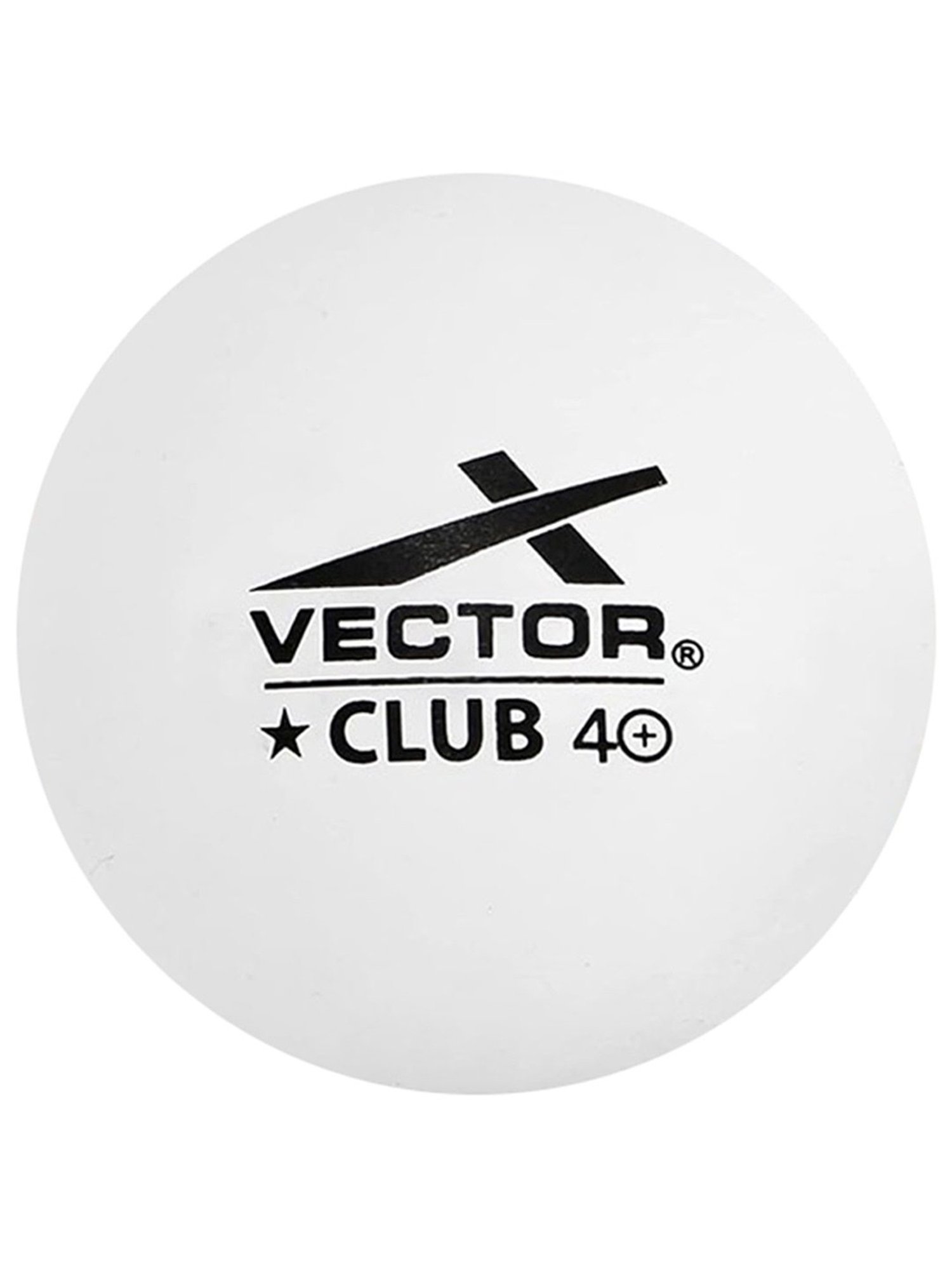 Vector X Club 1 Star Pack of 12 Table Tennis Balls (White) Size - 1.57 Inc