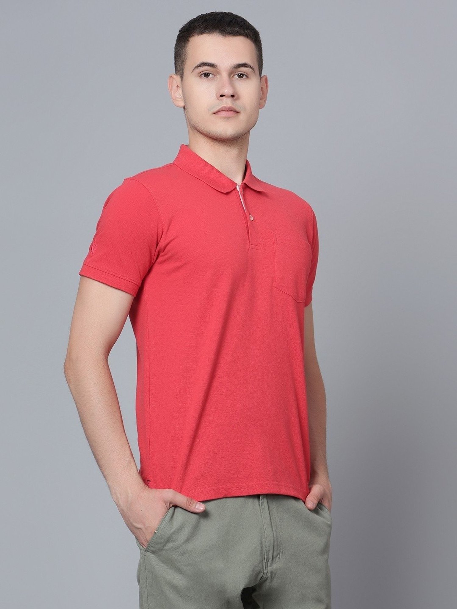 Cantabil Coral Cotton Regular Fit Polo T-Shirt