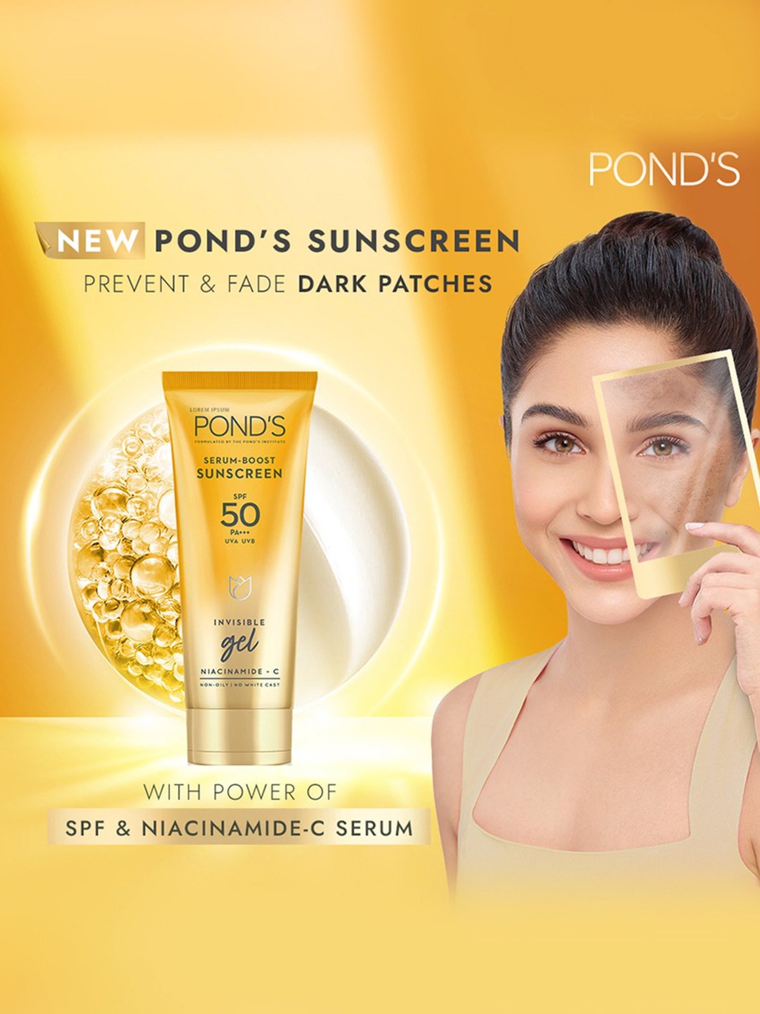 Pond's Serum Boost Sunscreen Gel SPF 50 - 50 gm