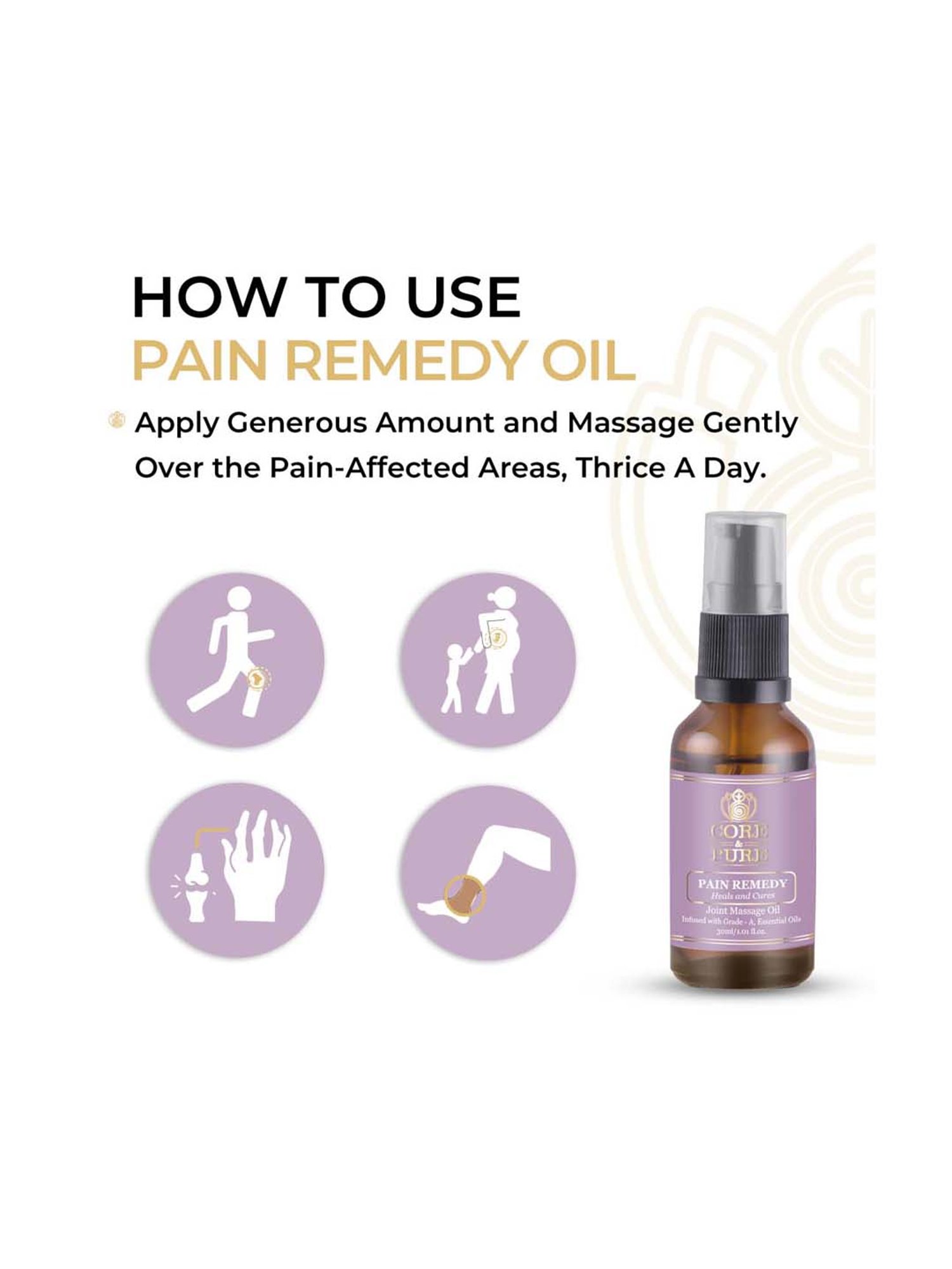 CORE & PURE Pain Remedy Oil - 30 ml