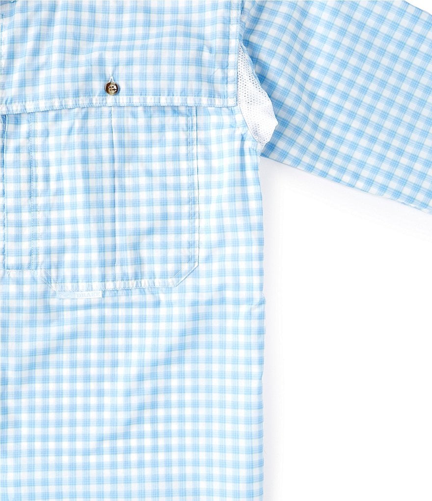 Drake FeatherLite Checked Plaid Wingshooter Performance Long-Sleeve Woven Shirt