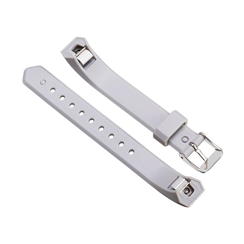 Zodaca Wristband w/Metal Buckle Clasp compatible with Fitbit Alta/Alta HR Replacement Band, Gray