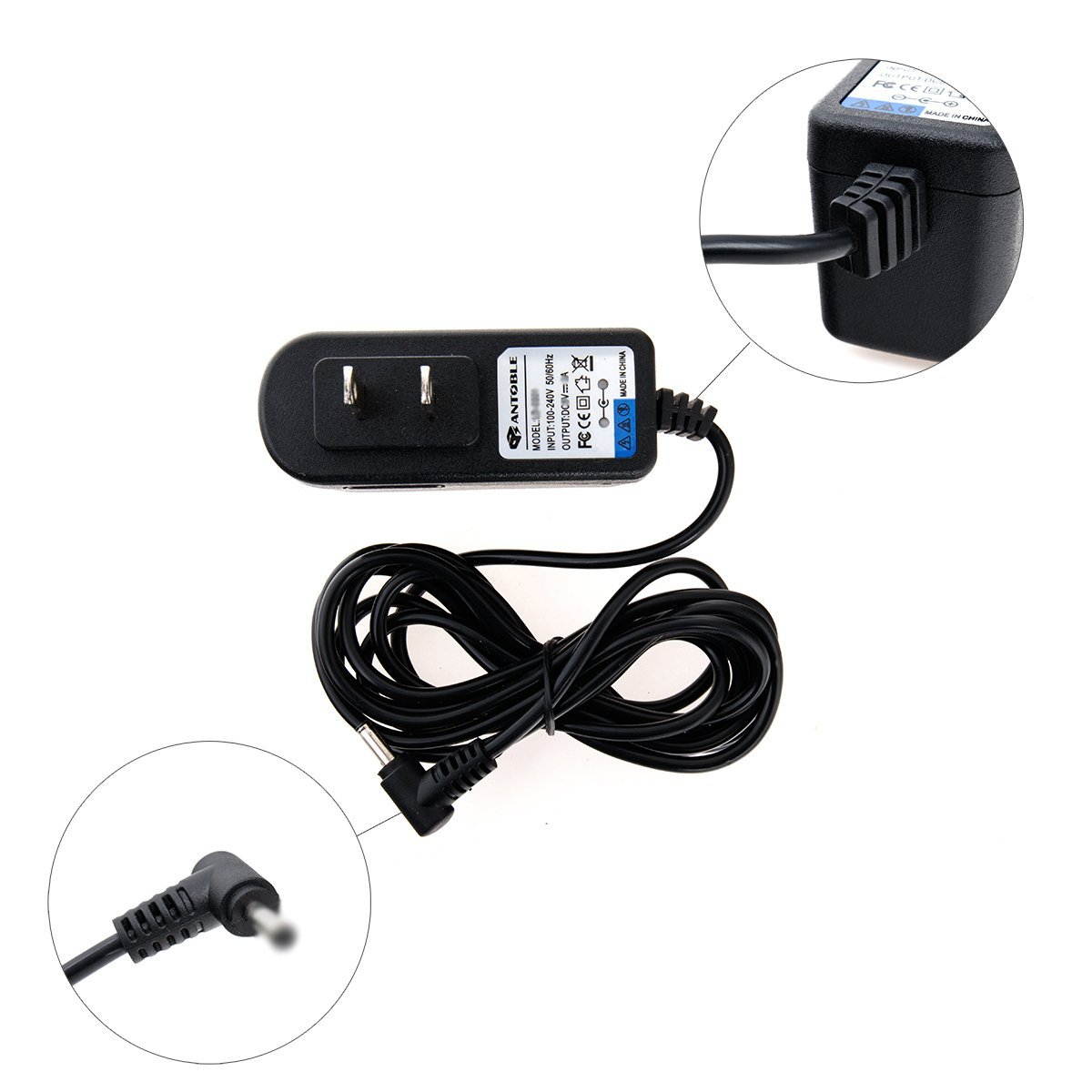 ANTOBLE 6.5ft Cord AC/DC Adapter for GPX PC101B PC301B Portable Compact Disc CD Player Power Supply Charger